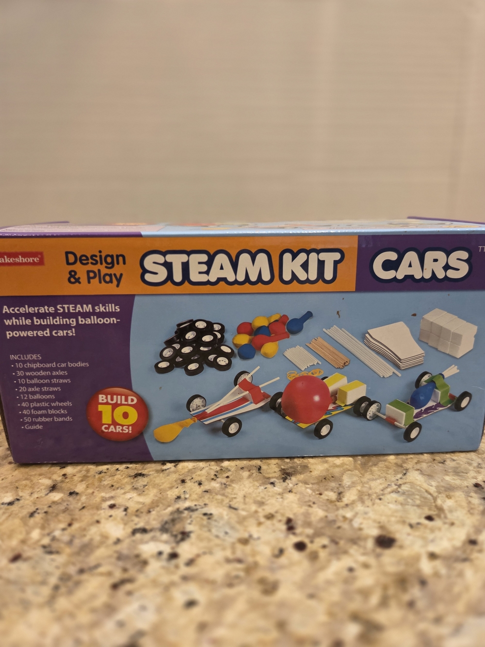 Lakeshore Design & Play STEAM Kit Cars Build Balloon Powered Cars TT571 Ages 4+